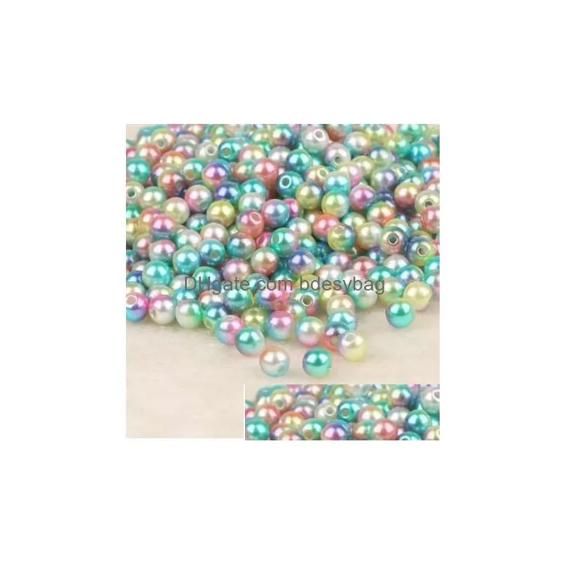 dia 4/6/8/10mm 50-500pcs abs imitation pearl beads round plastic abs loose pearl beads for necklace bracelet diy jewelry