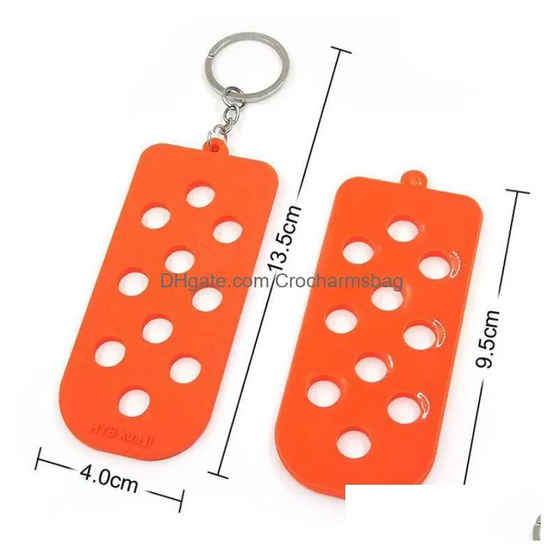 new style croc keychain holder colorfuls silicone keychain plate for charms women child gift can match shoe flower