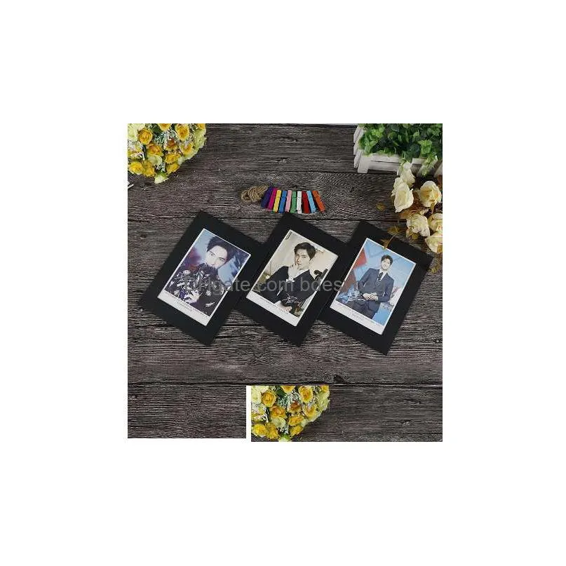 cadre photo frame with clips and rope 3/4/5/6/7 inch wall hanging banner photo frame diy picture album home wedding decoration