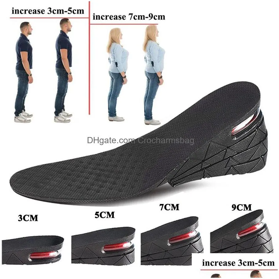 3/5/7/9cm Height Increase Insole Height Invisible Lift Adjustable Heel Lifting Inserts Shoe Pads Women Men dropshipping