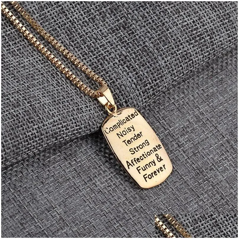 new arrival the love between a mother & daughter is letters pendant necklaces for women family fashion jewelry