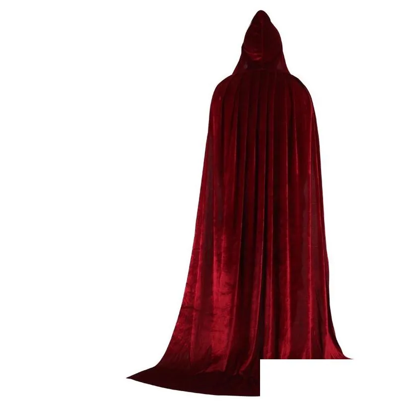 Cosplay Costume Adult Children Halloween Cloak Cape Hooded Medieval Dress Coats 8 Colors