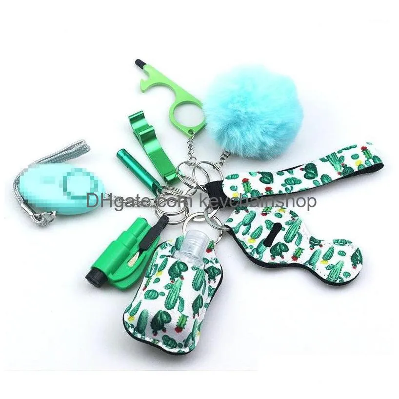 33 colors women alarm personal keychain set self defense alarm keychain security self protection security alarm key ring for girls