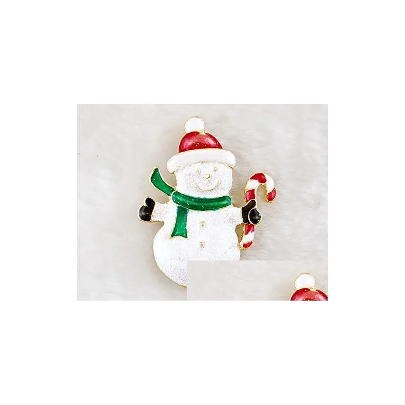 new arrivals christmas women brooches pin 12 style santa claus boots bell brooches cane wreath snowman christmas tree brooch for hot