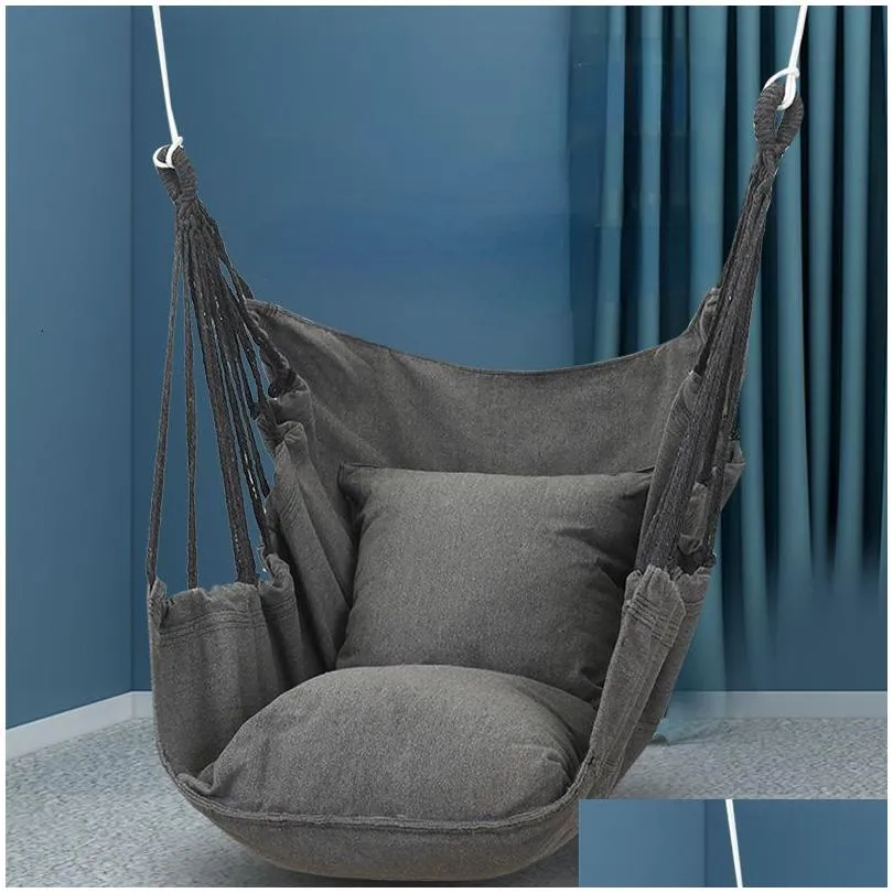 hammocks canvas hammock college student dormitory bedroom hanging chair outdoor swing hanging chair adult leisure hanging chair 230307