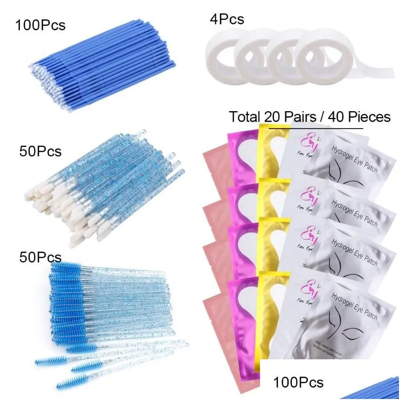 false eyelashes eyelash supplies set disposable mascara applicator lashes micro brush tape cotton b lash extension