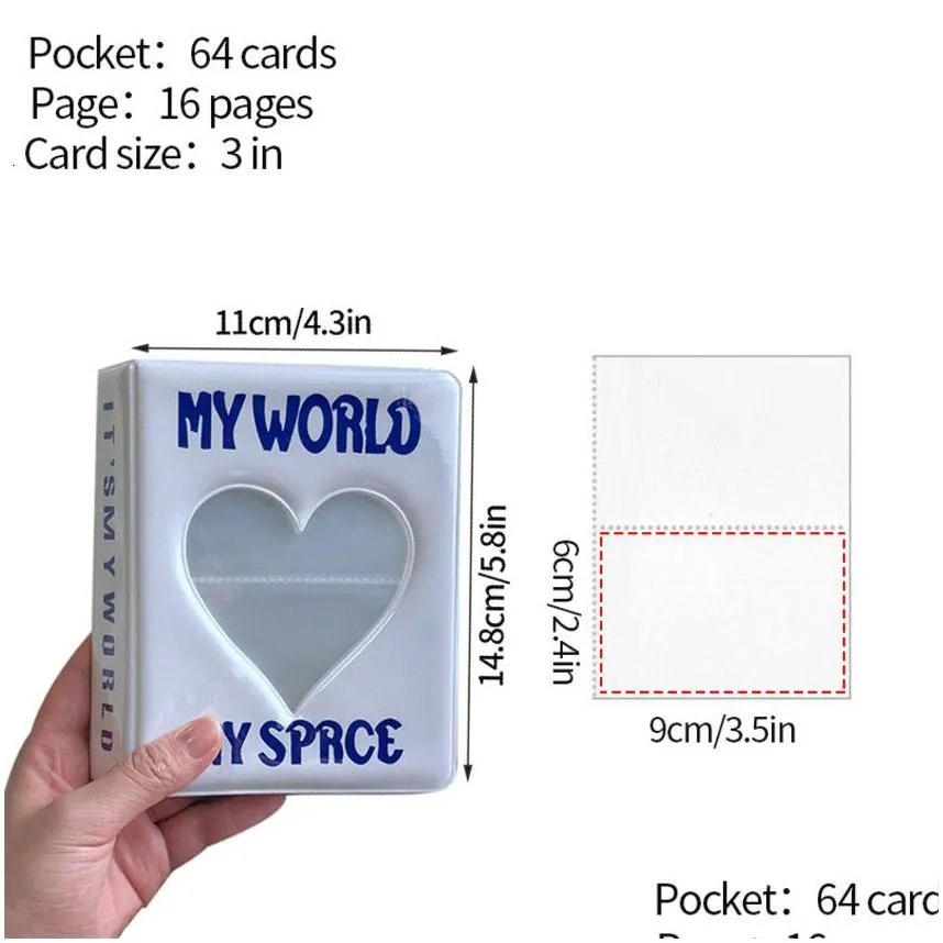 wholesale filing supplies 64 pockets mini p o album cartoon album  ocard holder book collect kpop album de fotos