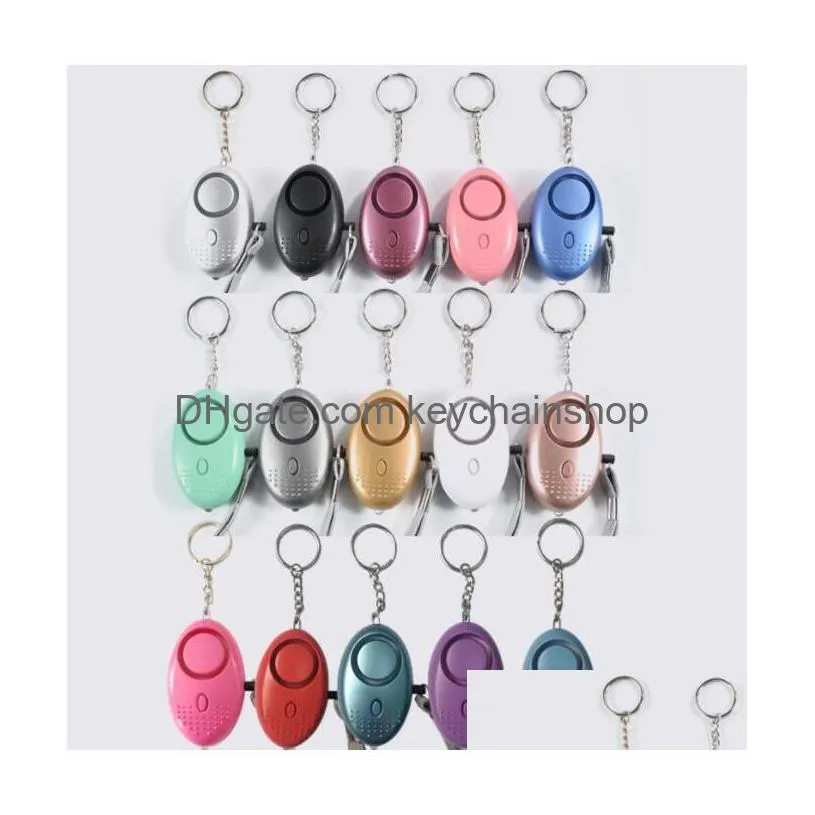 keychains fashion aessories 2021 130db sound loud egg keychain shape self defense personal alarm girl women security protect alert