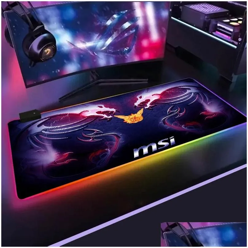 msi mouse pad rgb mousepad keyboard gaming carpet backlit mat computer pc gaming table gamer mausepad desk mat mouse pad gift