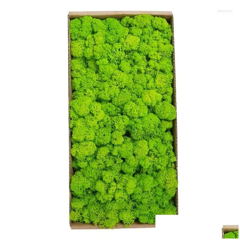 Decorative Flowers Artificial Moss Fake Plant Wall Landscaping Home Decoration Diy Flower Materials Boxed Immortal Deer Stamen