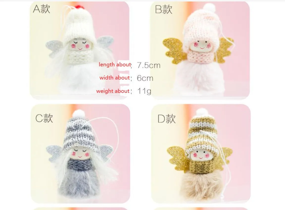 christmas angel doll decoration xmas tree hanging ornaments thanksgiving day birthday gifts tree hanging pendant home party ornament gift toys for kids