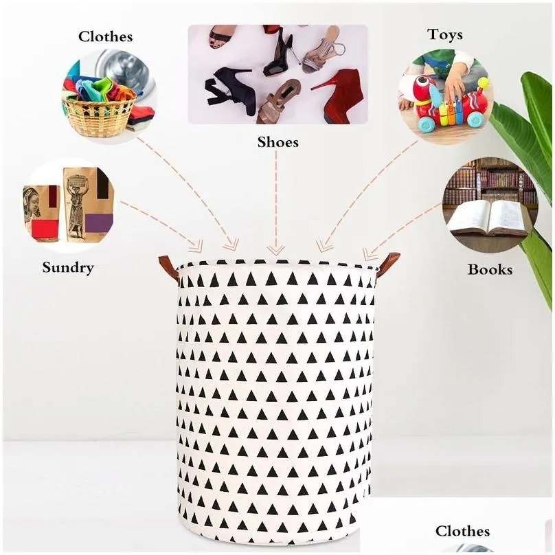 1pc foldable laundry basket large capacity laundry hamper dirty clothes storage organizer bucket homehold storage bag