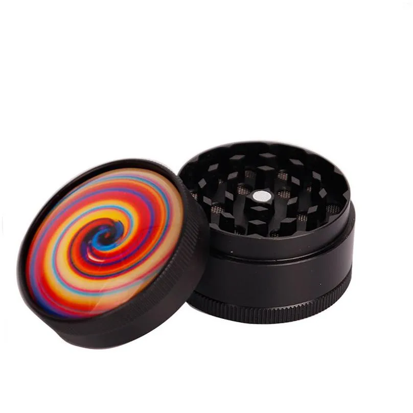 3d metal tobacco grinder creative household smoking accessories 30mm portable 3 layer manual herb grinders free dhl