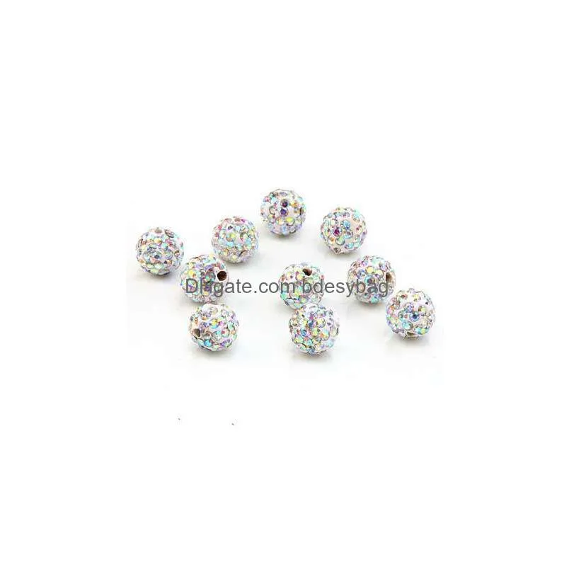 20pcs / lot 10mm shamballa clay crystal disco ball beads shamballa diy beads for jewelry making fashion jewelry 20 colors