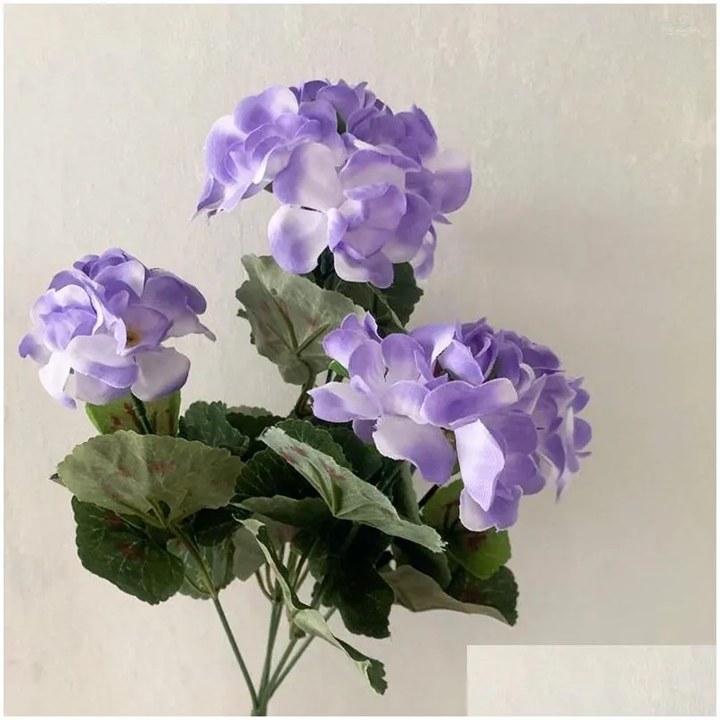 Decorative Flowers 1PC 36cm Artificial Bouquet Wedding Party Decoration Fake Plants Flower For Christmas Home Living Room Table Decor