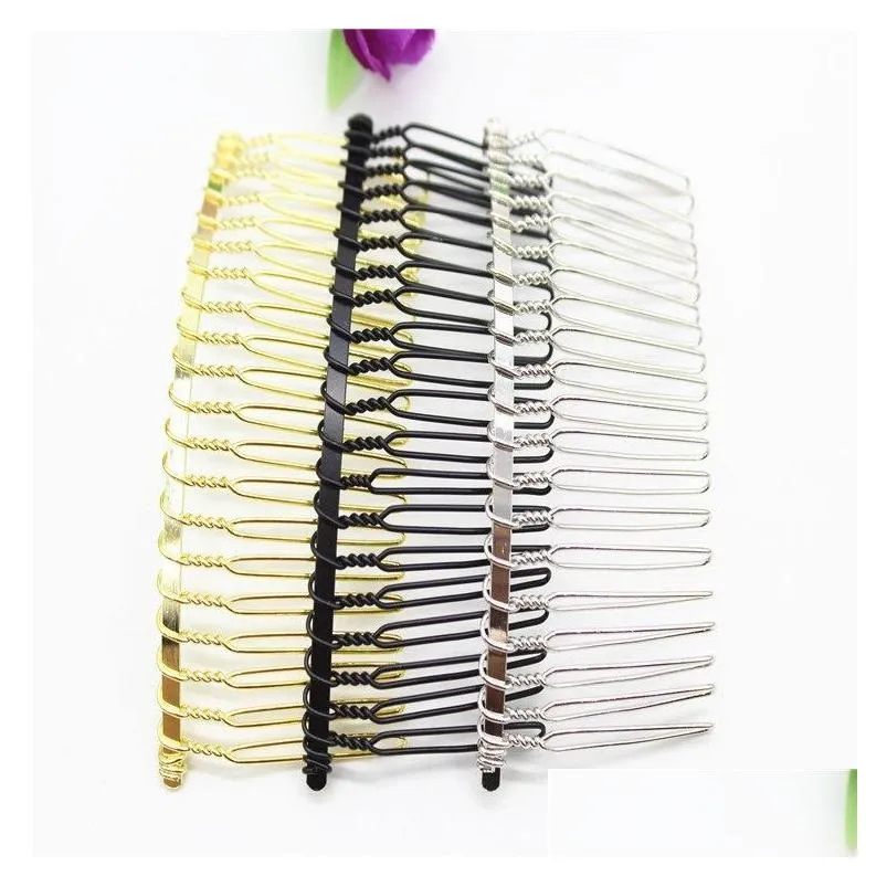 DIY headwear accessories 20 tooth twisted Headpieces comb environmental protection electroplating iron wire fork insert comb hairpin ornament