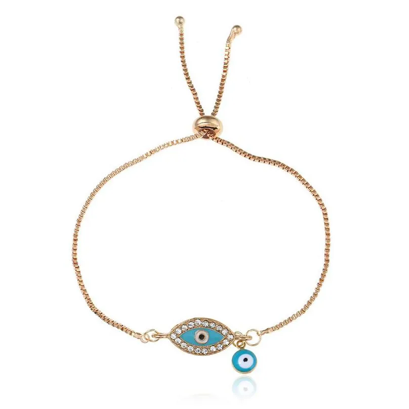 fashion enamel good luck elephant bracelets for women hamsa hand love letter turkey blue evil eye charm gold chains bangle jewelry