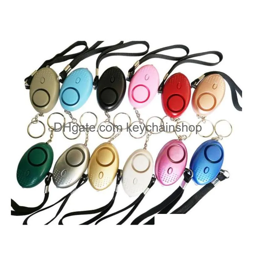 keychains fashion aessories 130db sound loud egg keychain shape self defense personal alarm girl women security protect alert safety 13