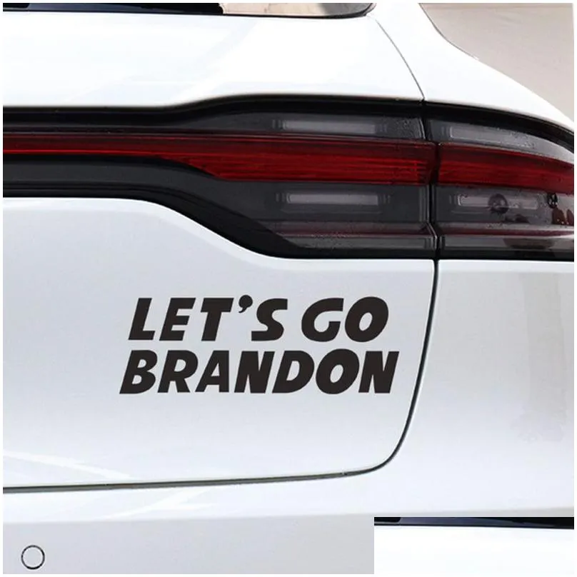 20x7cm Let`s Go Brandon Sticker Party Favor For Car Trump Prank Biden PVC Stickers