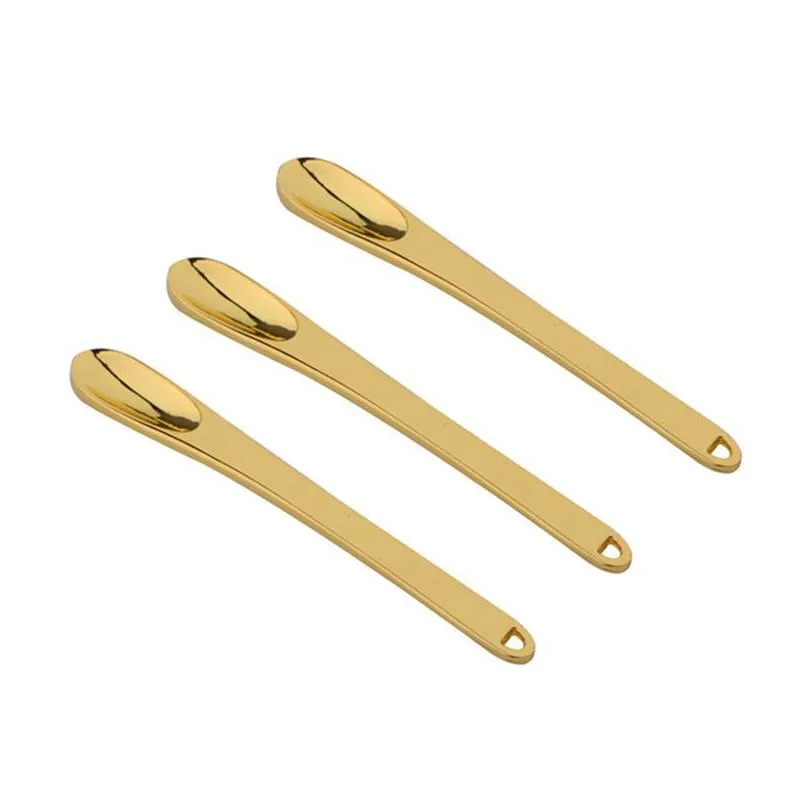 mini gold spoon spice powder shovel household smoking accessories snuff snorter sniffer portable eye cream spoons