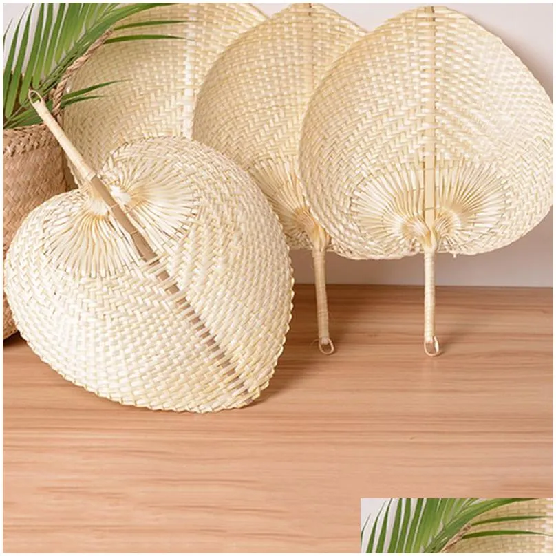 hand woven straw bamboo fans party favor baby environmental protection mosquito repellent fan for summer wedding gift