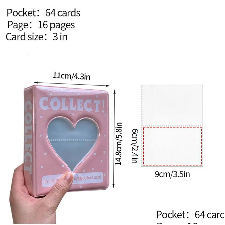 wholesale filing supplies 64 pockets mini p o album cartoon album  ocard holder book collect kpop album de fotos