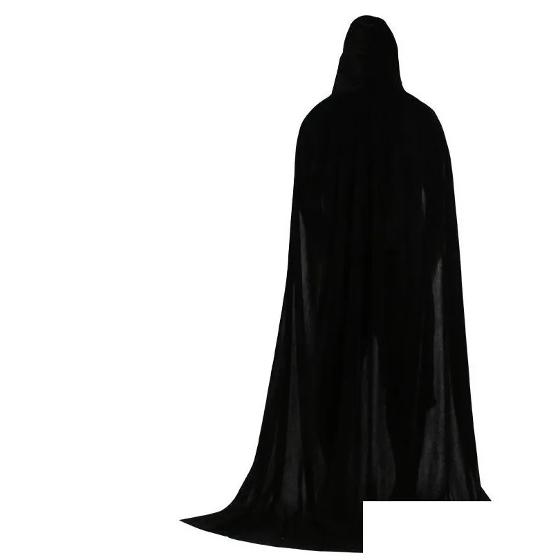 Cosplay Costume Adult Children Halloween Cloak Cape Hooded Medieval Dress Coats 8 Colors