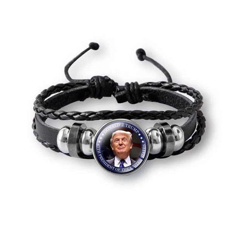 Party Favor Trump 2024 Wristband Adjustable Strap Bracelet