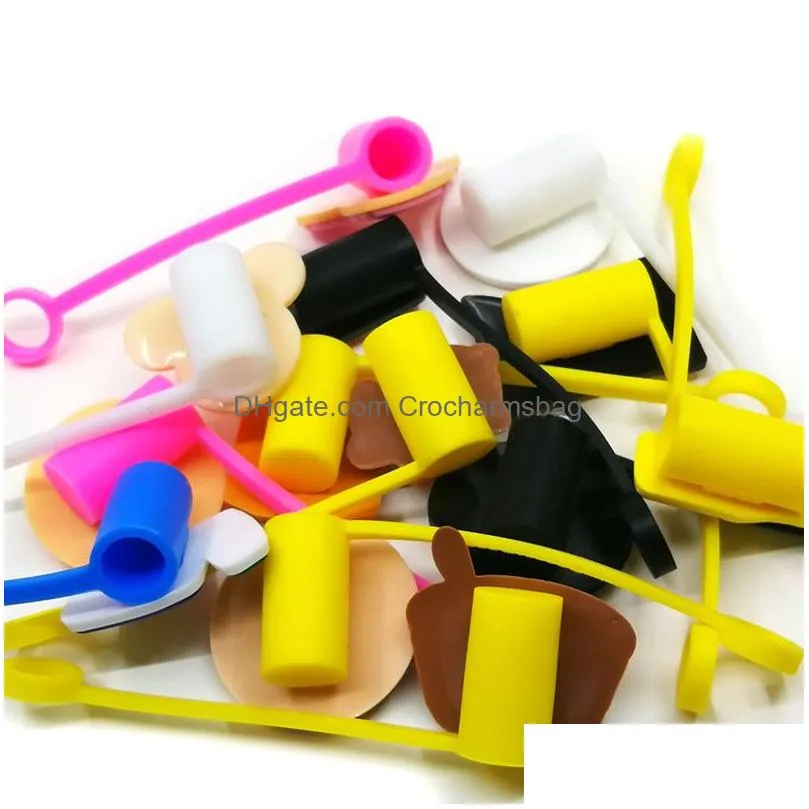 Custom Mexican Style soft silicone straw toppers accessories cover charms Reusable Splash Proof drinking dust plug decorative 8mm straw party