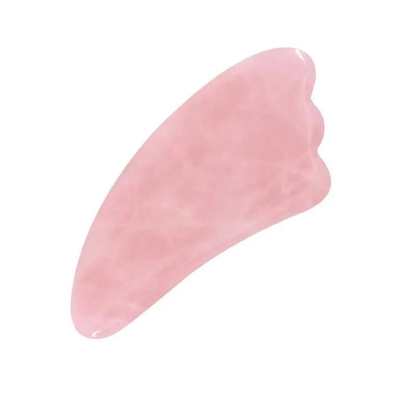 rose quartz jade guasha facial tools as face massager natural stone scraper chinese gua sha pad for skin care tool gifts for women pink manual back massagers rock