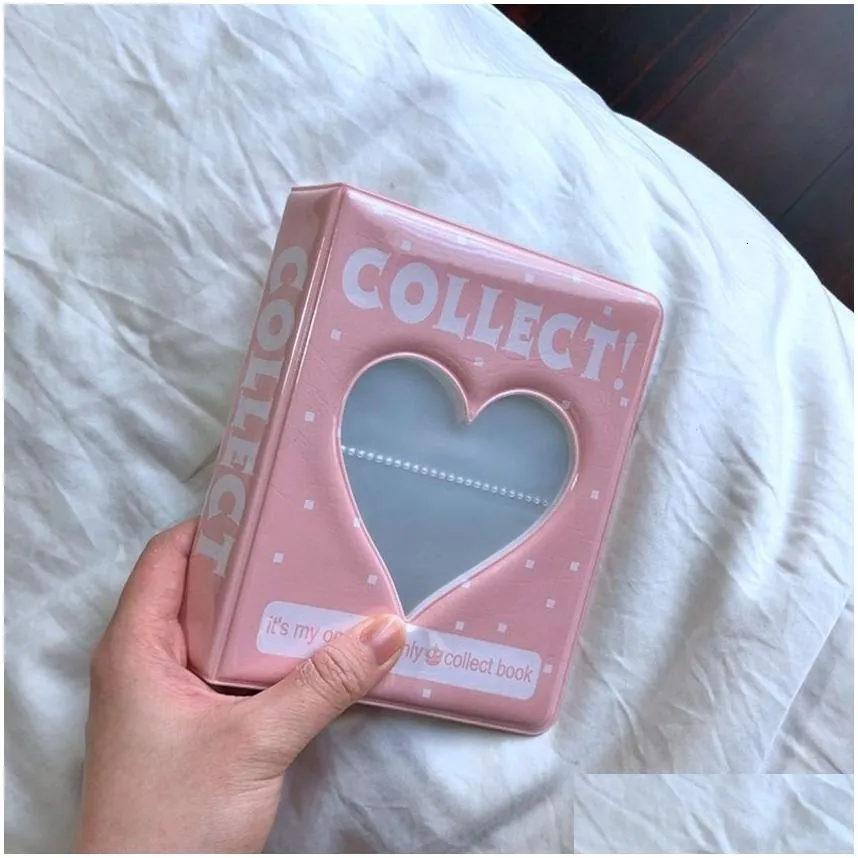 wholesale filing supplies 64 pockets mini p o album heart transparent p ocard holder mini album storage collect book name card album de