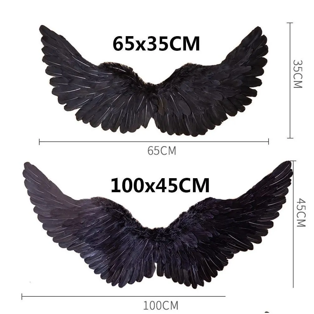 other event party supplies 2 sizes angel feather wings props scene layout year party christmas decor catwalk performance show holiday party decoration