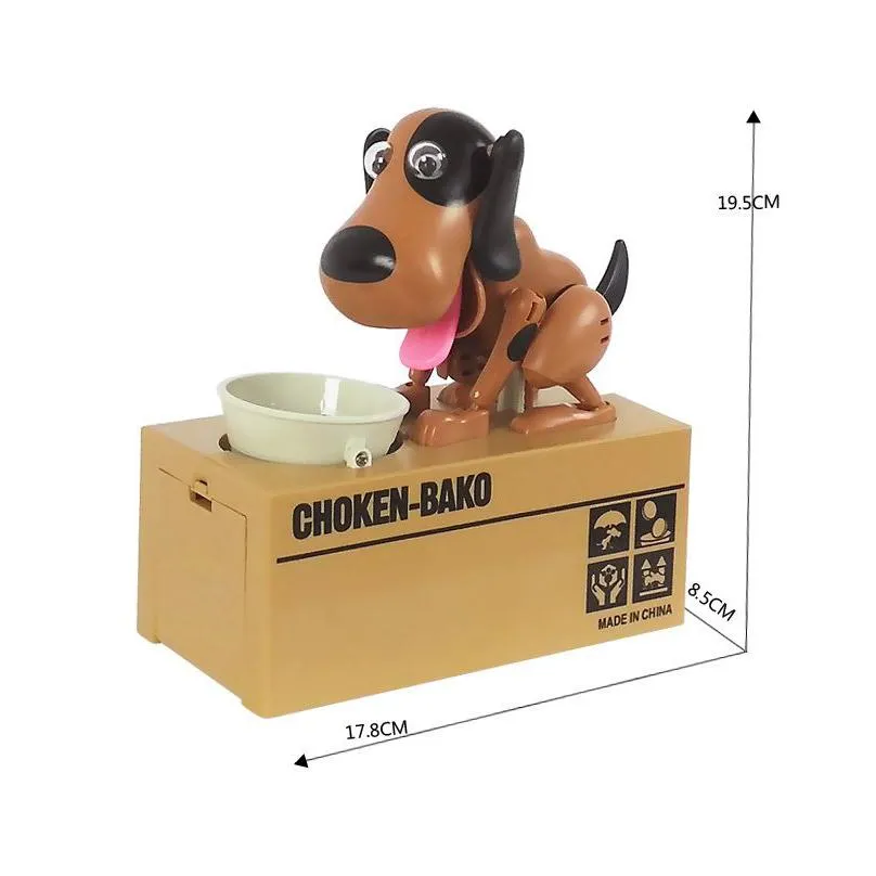 novelty items 1 x automated dog steal money box piggy bank coin bank for christmas gift kids birthday gift 230420