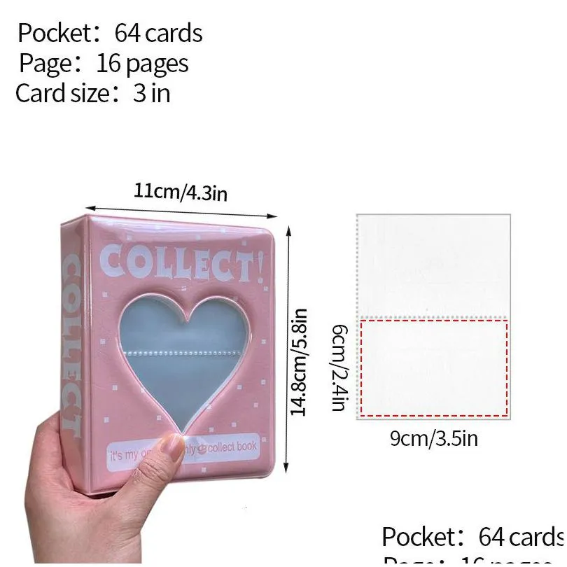 wholesale filing supplies 64 pockets mini p o album cartoon album  ocard holder book collect kpop album de fotos