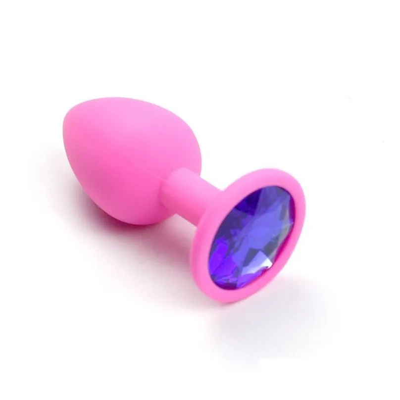 Small Silicone Anal Beads Butt Plug With Crystal Jewelry Adult Gay Products Anal Plug Erotic Anal Sex Toys for Woman Men