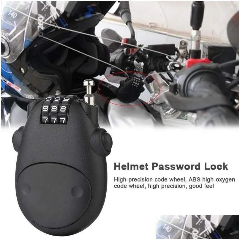 motorcycle helmets helmet password lock wire rope steel cable code anti-theft safety bicycle suitcase luggage