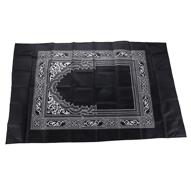 islamic prayer carpets portable braided mat zipper compass blankets travel pocket rug rectangular waterproof carpet 60*100cm