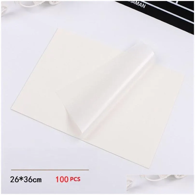 100 pcs oil-proof paper bread sandwich hamburger fries wrapping baking paper fast food wrapping paper 26x36cm