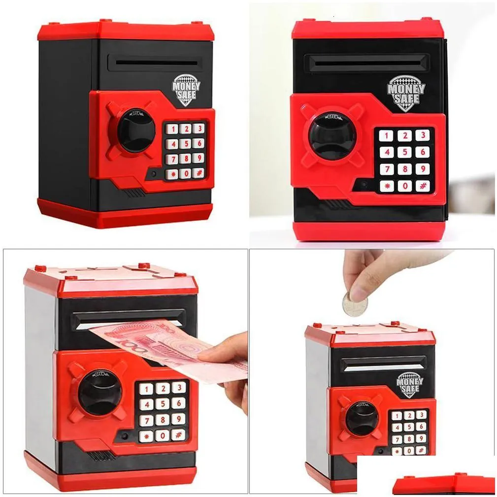 novelty items electronic piggy bank atm password money box cash coins saving box atm bank automatic deposit safe box kids gift drop