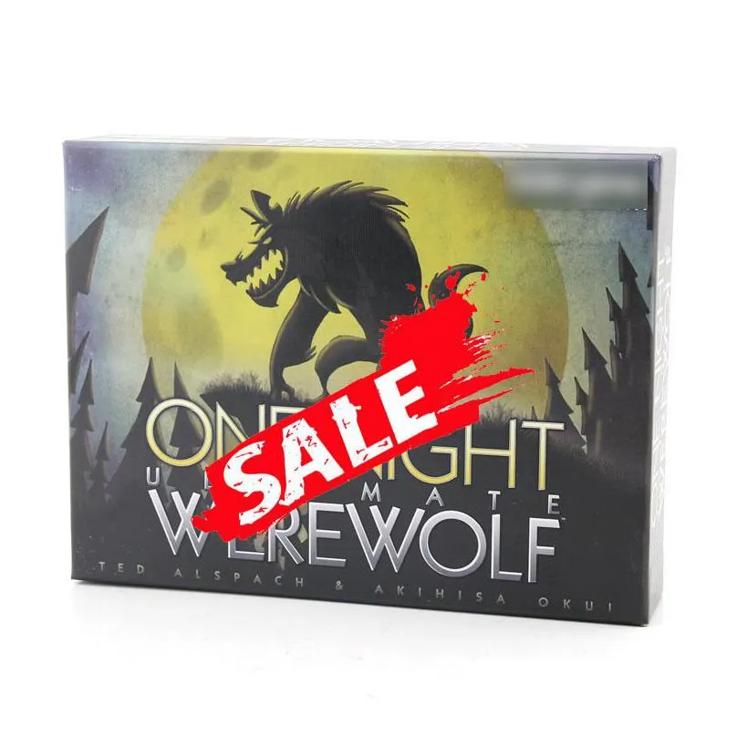 hot seller popular card game one night ultimate werewolf art paper with box birthday party game christmas gift la001