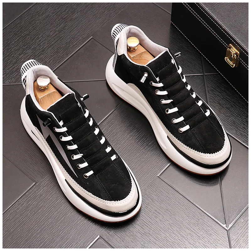 Fashion Running Shoes For Men 2023 Casual Men's Designer Leather Sneakers Lace-Up Male Outdoor Sports Lightweight Shoe