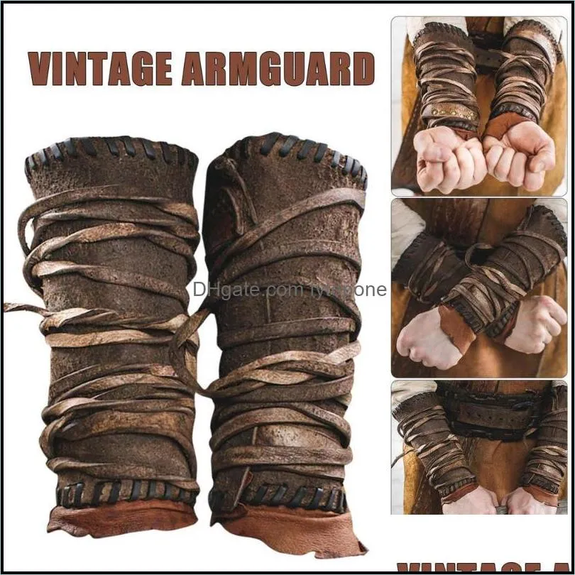 elbow knee pads arm bracers medieval faux leather wrist cuff armband armor punk renaissance accessories guards