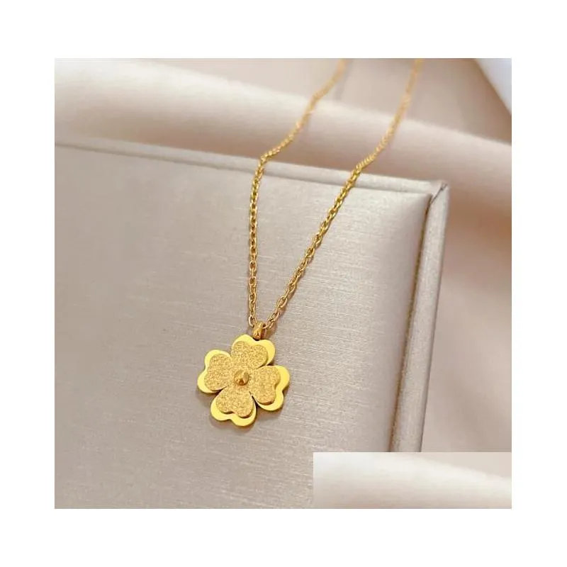 gold silver fashion 4/four leaf clover necklace elegant ten clover classic womens jewelry pendant high quality jewelry gift