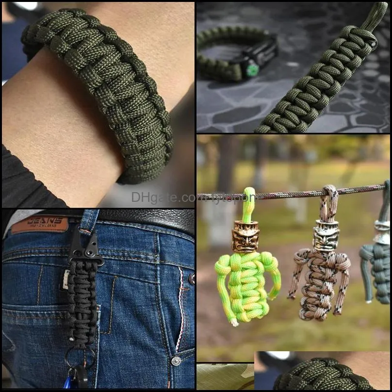 outdoor gadgets 550 military standard 9-core paracord rope 4mm parachute cord survival umbrella tent lanyard strapoutdoor