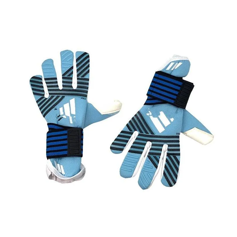 4mm top quality soccer goalkeeper gloves football predator pro same paragraph protect finger performance zones techniques adult size