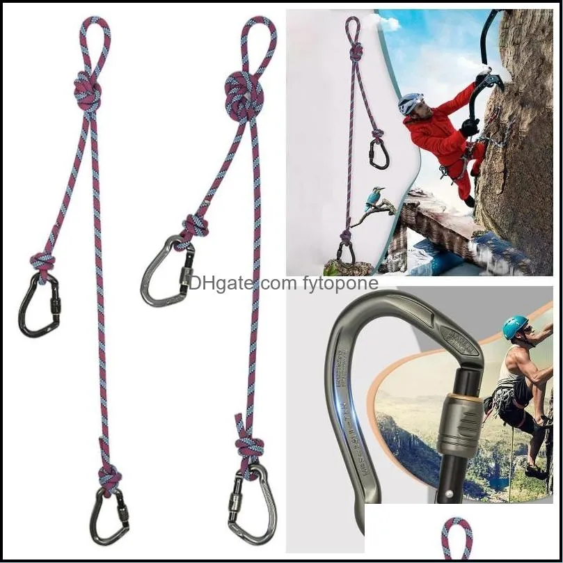 outdoor gadgets safety lanyard climbing anti-fall harness mountaineering scaffolding sling belt hooks aloft work equipment