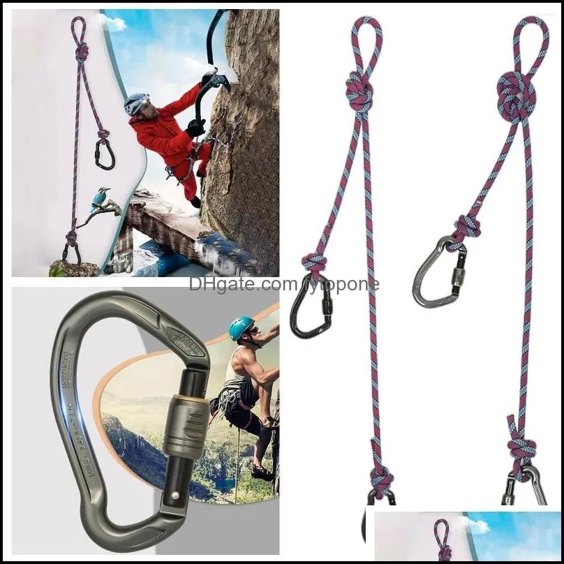 outdoor gadgets safety lanyard climbing anti-fall harness mountaineering scaffolding sling belt hooks aloft work equipment