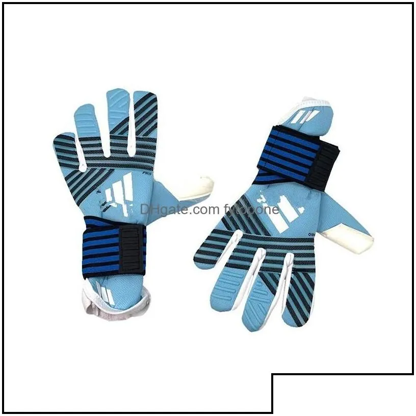 sports gloves top quality soccer goalkeeper gloves football predator pro same paragraph protect finger performance zones techniques