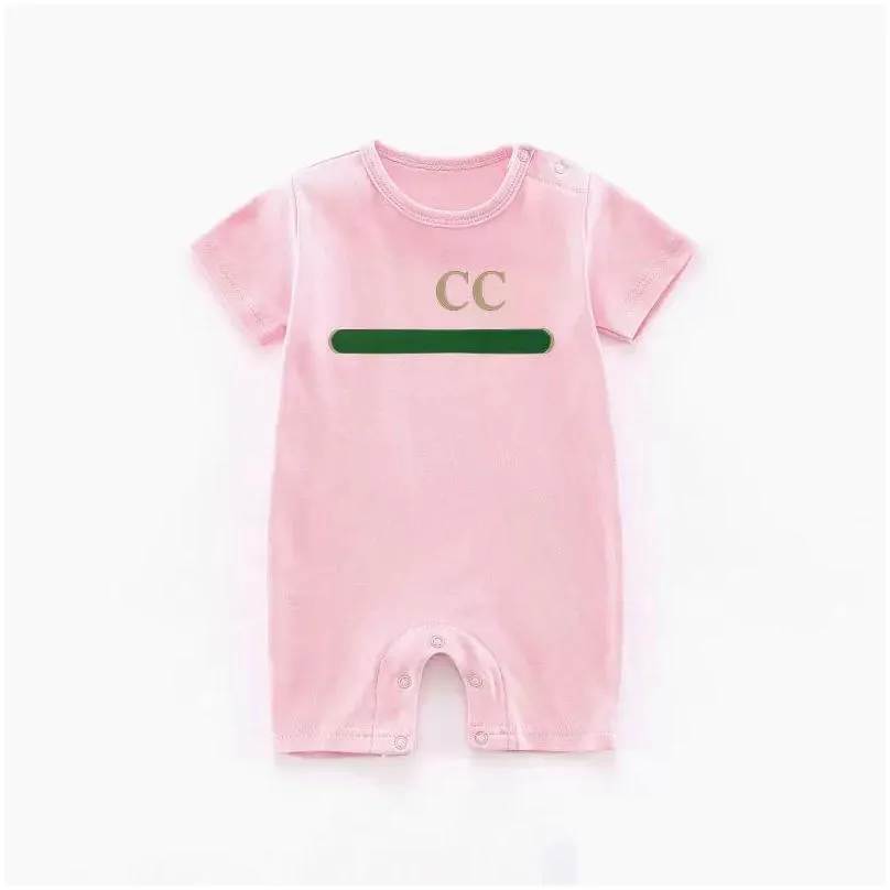 2023 summer toddler baby infant boy designers clothes newborn rompers short sleeve cotton pajamas 0-18 months kids girl jumpsuits