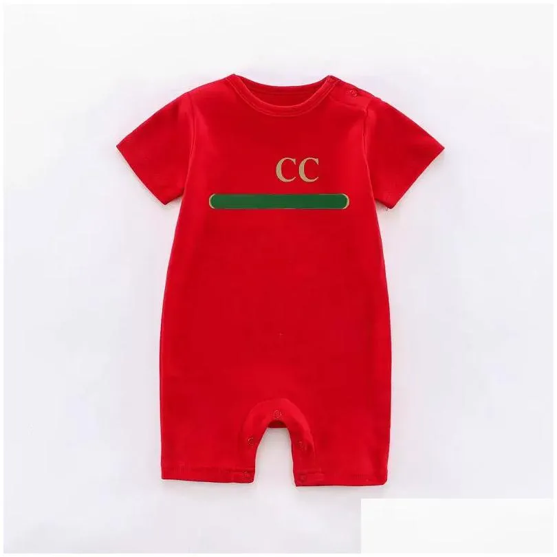 2023 summer toddler baby infant boy designers clothes newborn rompers short sleeve cotton pajamas 0-18 months kids girl jumpsuits